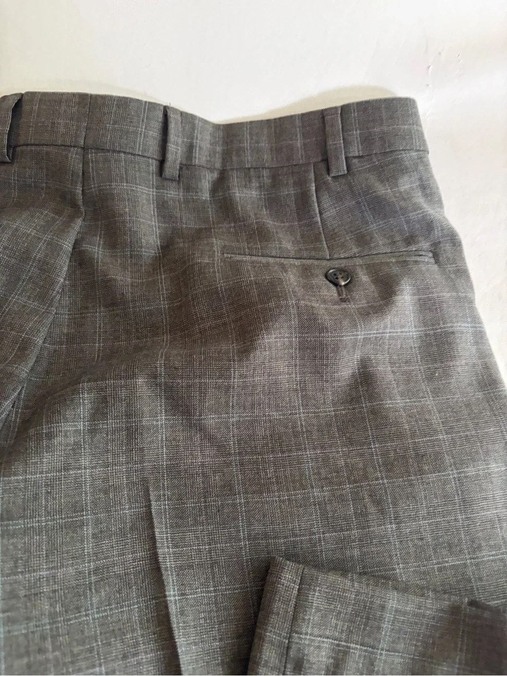 Hart Schaffner Marx Gray Flatfront Dress Pants 100% wool Size 35R